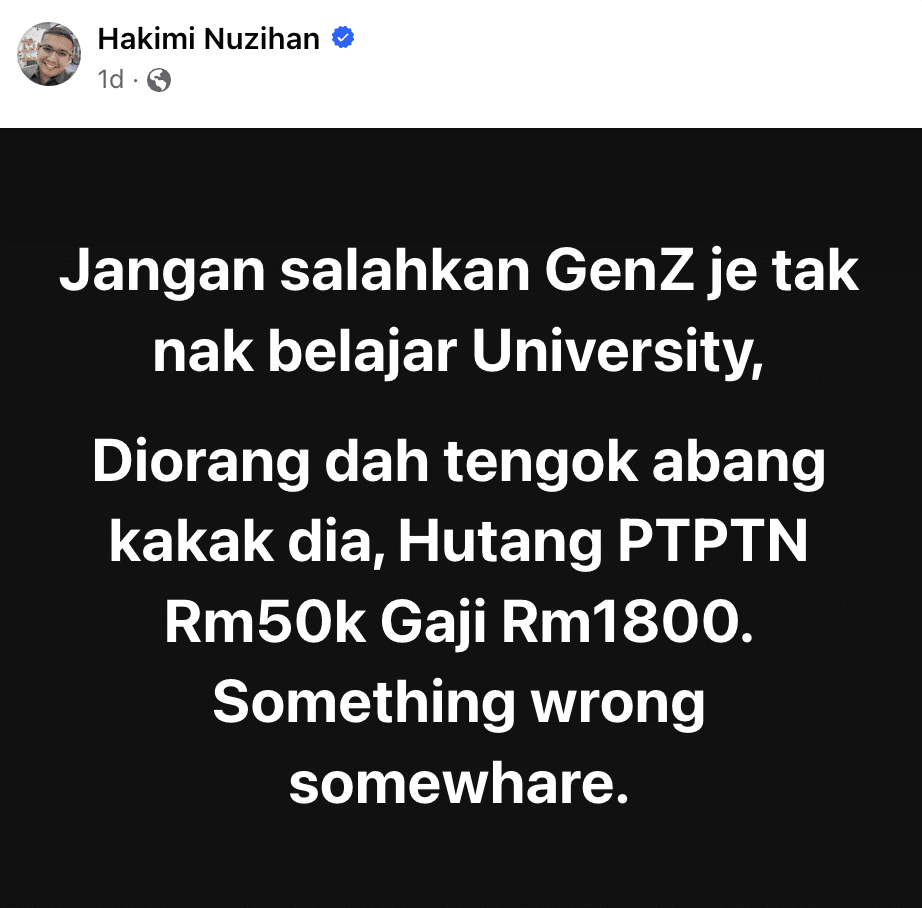 Disebabkan Abang Kakak Hutang PTPTN Sampai 50K, Gen Z Tidak Mahu Sambung Belajar